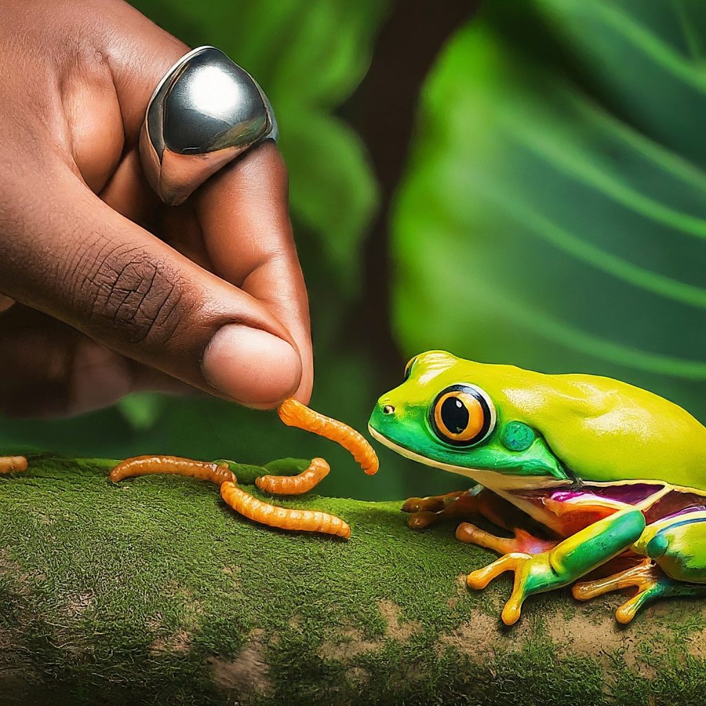 Raising Mealworms for Tree Frogs