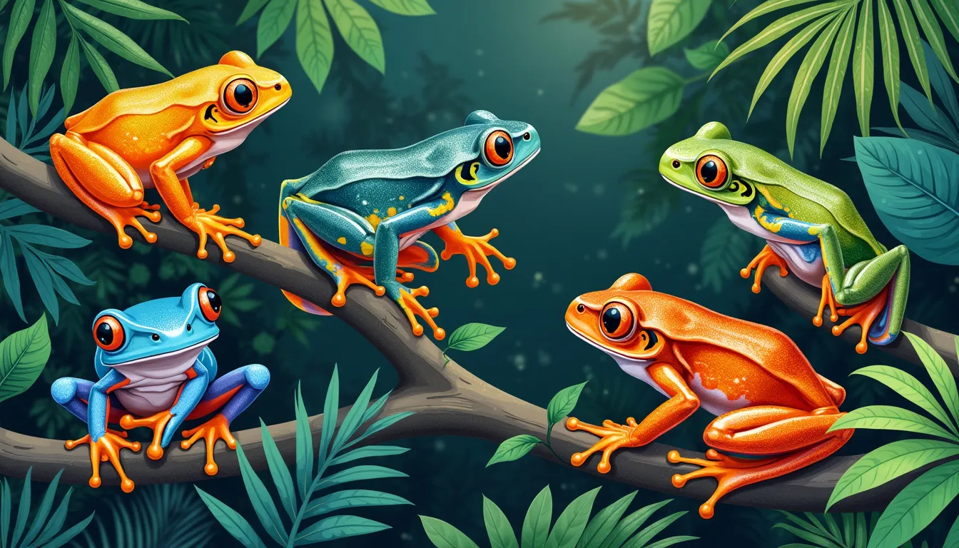 Colorful Tree Frog Species List