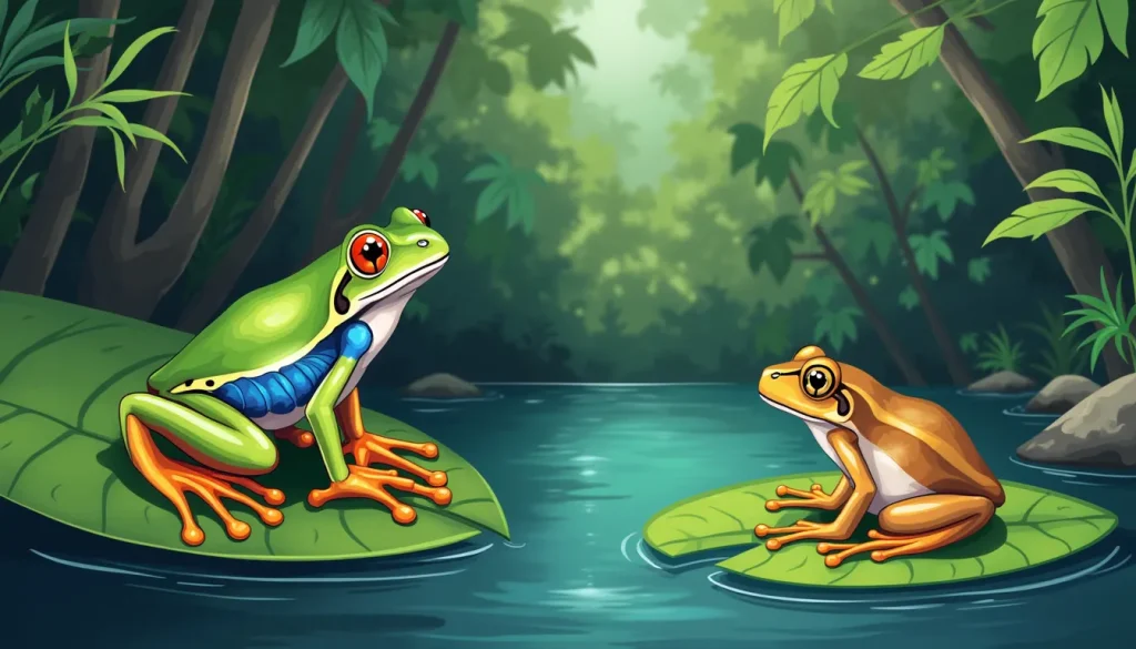 differences between tree frogs and regular frogs