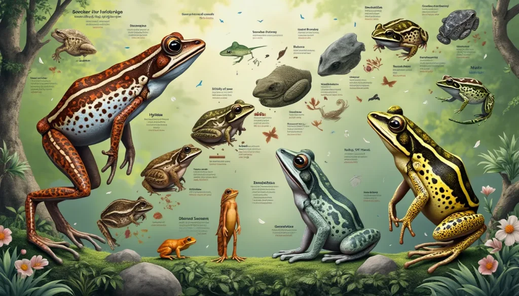 evolutionary differences between frog families